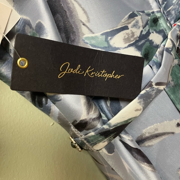 Jodi Kristopher Dusty Blue Prom/Formal Long Size 7 Dress - Picture 12 of 12